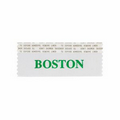 Boston Award Ribbon w/ Green Foil Imprint (4"x1 5/8")